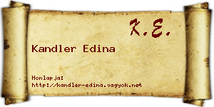 Kandler Edina névjegykártya